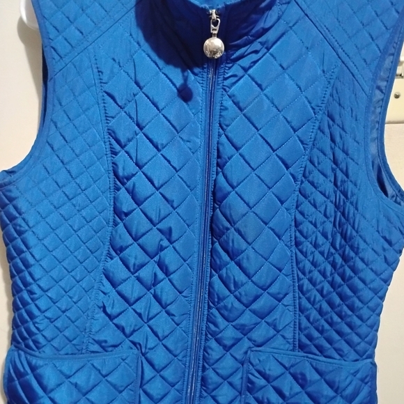 Calvin Klein Jackets & Blazers - Calvin Klein Quilted Vest Blue Hand Warmer Style Pockets Sz XS